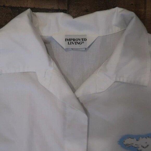 Improved Living Womans Large Noah's Ark Button Up 3/4 Sleeve 90s Christian - Picture 4 of 5